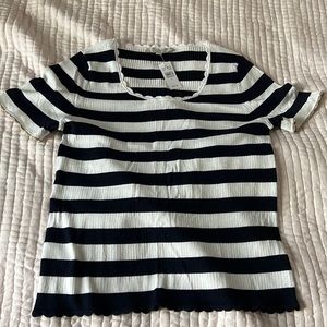 Loft stripped stretchy top. Size XL.
